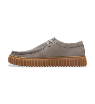 Clarks Leather Shoes Torhill Lo grey