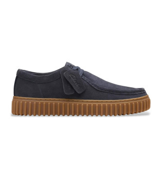 Clarks Usnjeni čevlji Torhill Lo navy