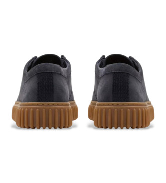 Clarks Usnjeni čevlji Torhill Lo navy