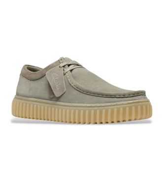 Clarks Chaussures en cuir vert Torhill
