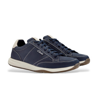 Clarks Skórzane buty Townview Lace w kolorze granatowym