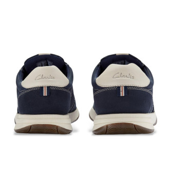 Clarks Skórzane buty Townview Lace w kolorze granatowym