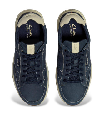 Clarks Skórzane buty Townview Lace w kolorze granatowym