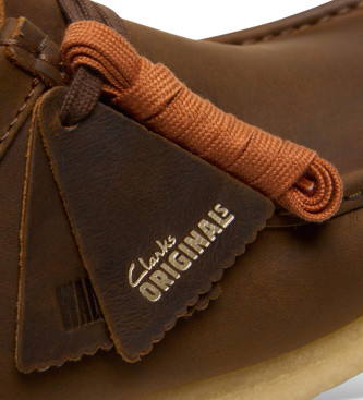 Clarks Zapatos de Piel Walabee marrn
