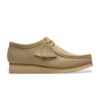 Clarks Wallabee beige leather shoes