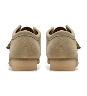 Clarks Wallabee beige leather shoes