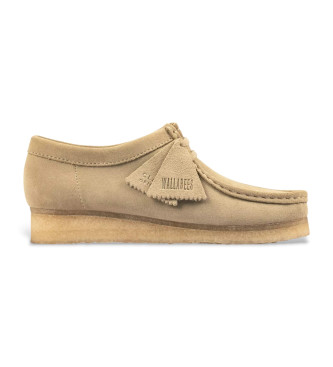 Clarks Scarpe Wallabee in pelle beige