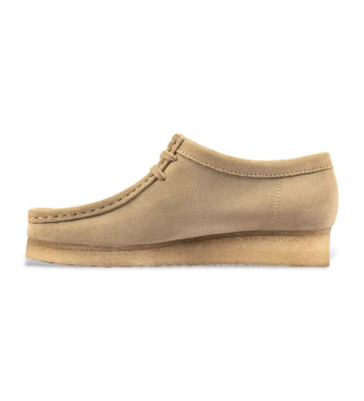 Clarks Scarpe Wallabee in pelle beige