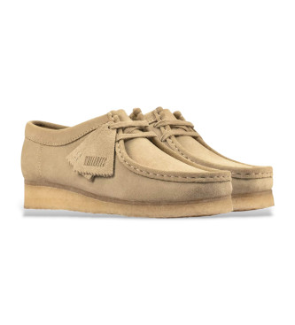 Clarks Scarpe Wallabee in pelle beige