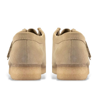 Clarks Scarpe Wallabee in pelle beige