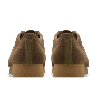 Clarks Wallabee EVO loafers i ruskind brun gr�nlig brun