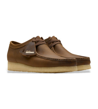 Clarks Scarpe Wallabee in pelle marrone