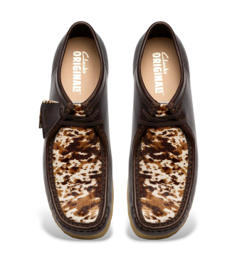 Clarks Chaussures en cuir Wallabee marron