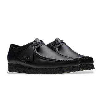 Clarks Zapatos de piel Wallabee negro