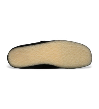 Clarks Sapatos de couro Wallabee pretos