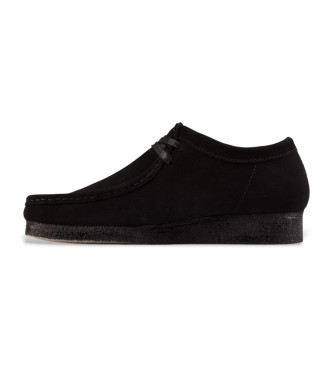 Clarks Sapatos de couro Wallabee pretos