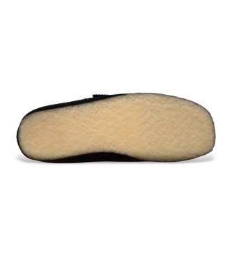 Clarks Sapatos de couro Wallabee pretos