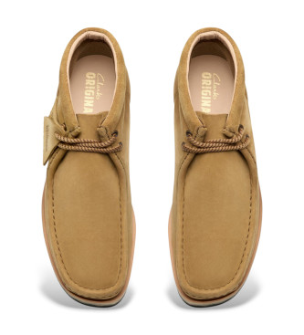 Clarks Skórzane buty Wallabee Scout w kolorze beżowym