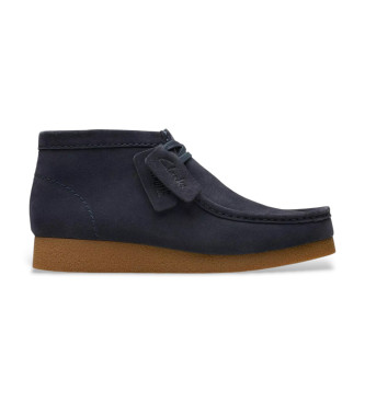 Clarks Wallabeeevo Bt navy leather shoes