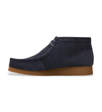 Clarks Wallabeeevo Bt navy leather shoes