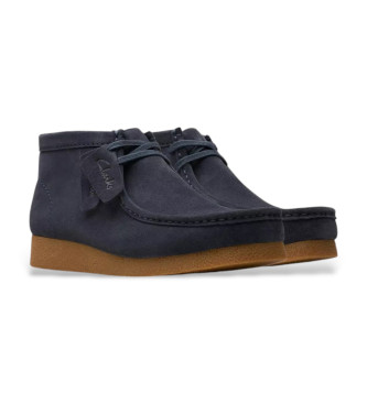 Clarks Wallabeeevo Bt navy usnjeni čevlji