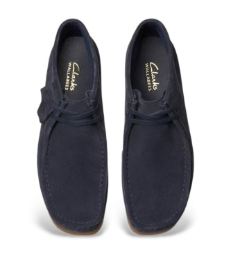 Clarks Wallabeeevo Bt navy leather shoes