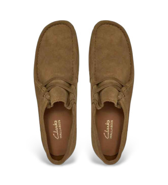 Clarks Wallabeeevo rjavi usnjeni čevlji