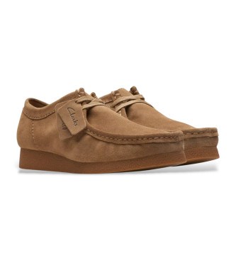 Clarks WallabeeEVO sapatos de couro castanho