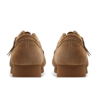 Clarks WallabeeEVO sapatos de couro castanho