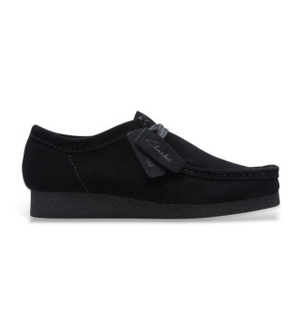 Clarks Wallabeeevosh schwarze Lederschuhe