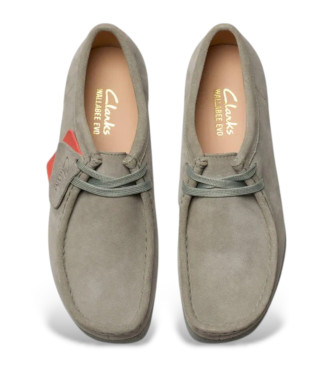 Clarks WallabeeEVOSh zeleni usnjeni čevlji