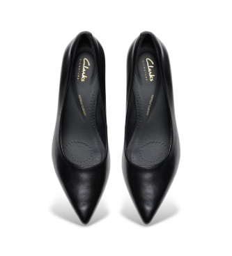 Clarks Scarpe Zarey Court in pelle nera