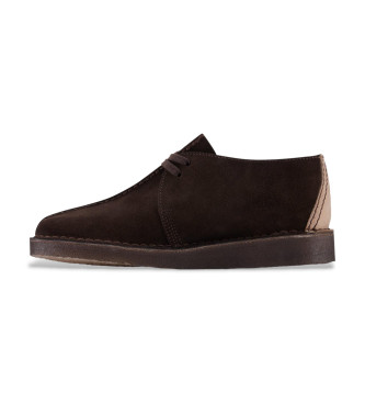 Clarks Chaussures en cuir Desert Trek marron fonc