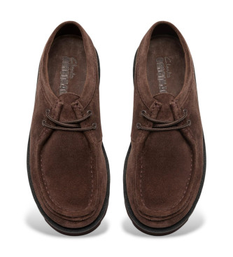 Clarks Meare Walla donkerbruine schoenen
