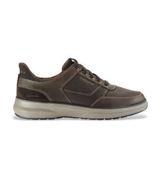 Clarks Sneakers Mullan Easy in pelle marrone
