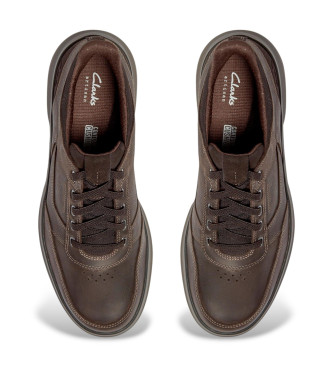Clarks Sneakers Mullan Easy in pelle marrone