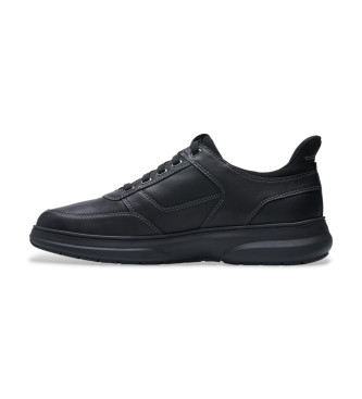 Clarks Mullan Easy Sneakers in pelle nera