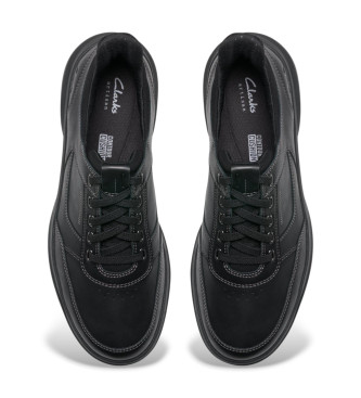 Clarks Mullan Easy Sneakers in pelle nera