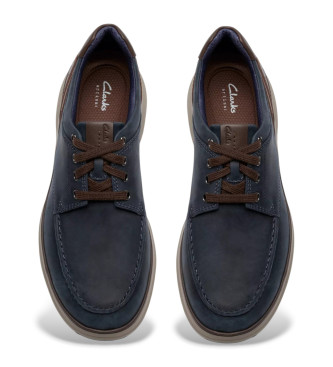Clarks Mullan Moc tofflor i marinbltt lder