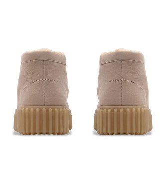 Clarks Torhill Moss beige leather shoes