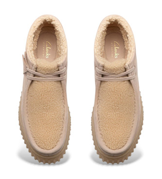 Clarks Torhill Moss beige leather shoes
