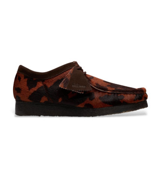 Clarks Braune Wallabee-Lederschuhe