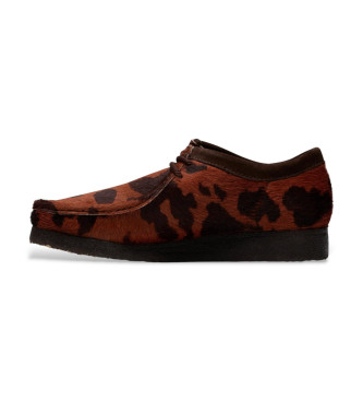 Clarks Braune Wallabee-Lederschuhe