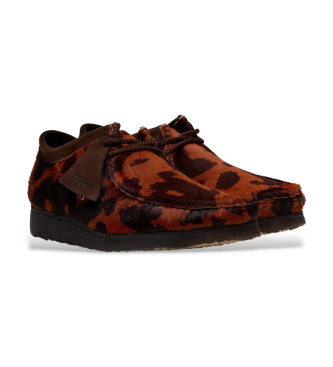 Clarks Braune Wallabee-Lederschuhe