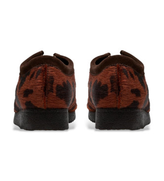 Clarks Braune Wallabee-Lederschuhe