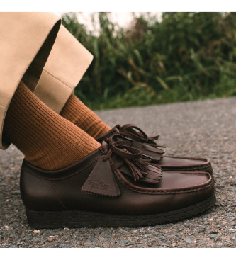 Clarks Chaussures en cuir Wallabee marron