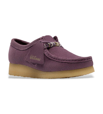Clarks Lilac Wallabee Leather Shoes