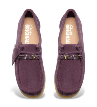 Clarks Lilac Wallabee Leather Shoes