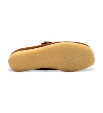 Clarks Wallabee T Bar shoes brown