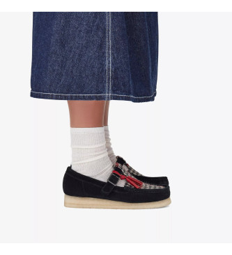 Clarks Zapatos Wallabee T Bar negro